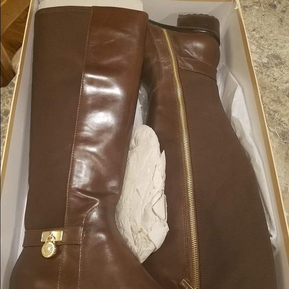 Michael Kors Mocha Leather Tall boots - Picture 3 of 4